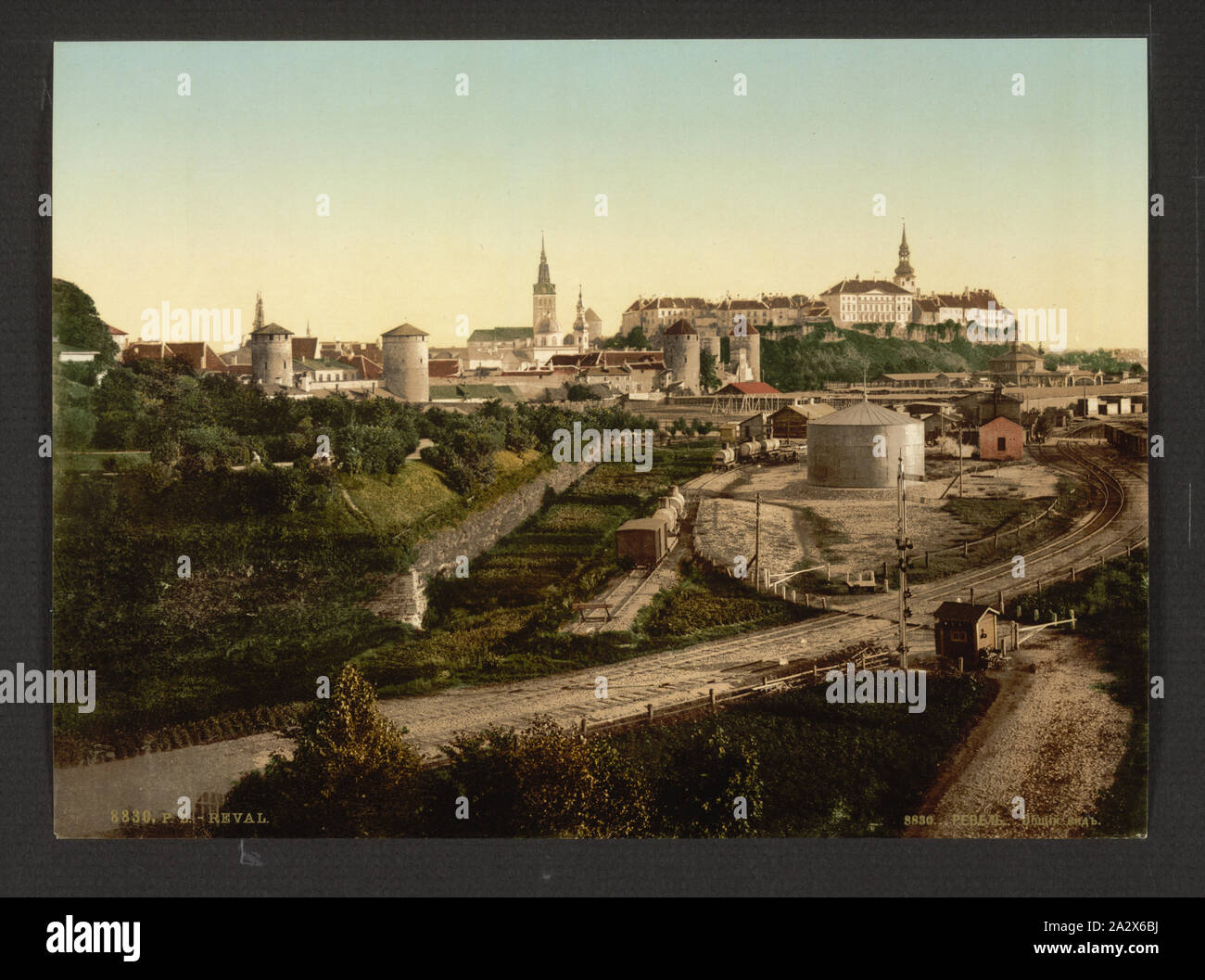 Allgemeine Ansicht, Reval, Russische Reich (heute Tallinn, Estland). Photochrom print. Deutsch: Tallinna vaade 19. saj lõpukümnendil.; Stockfoto