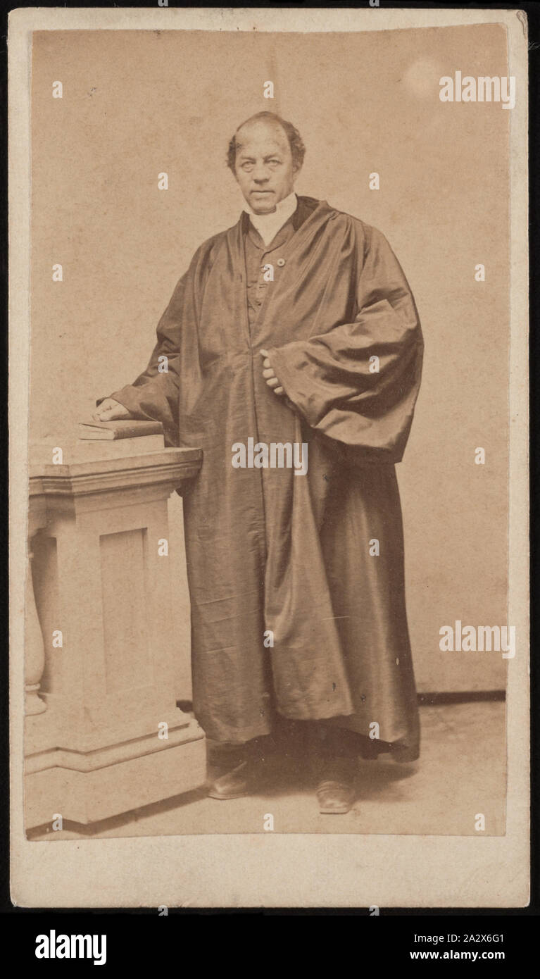 Reverend Leonard Grimes, Wahrheit, Dirigent auf der Underground Railroad, und erster Pfarrer der Zwölften Baptist Church (die Kirche), Boston/G.H. Loomis, Cartes de visite, 7 Tremont Zeile, Boston Stockfoto
