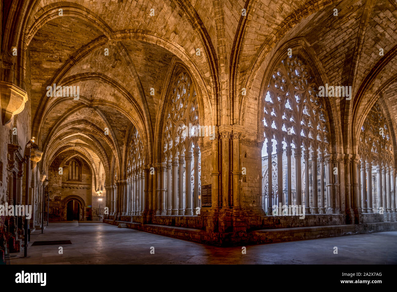 Innerhalb der Seu Vella gotische Kathedrale in Lleida, Mallorca, Spanien Stockfoto