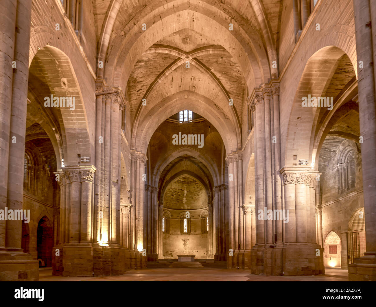 Innerhalb der Seu Vella gotische Kathedrale in Lleida, Mallorca, Spanien Stockfoto