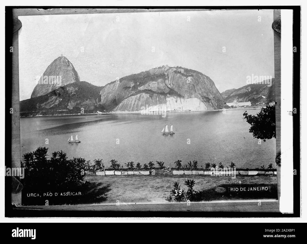 Rio de Janeiro, dem Zuckerhut und eine Ecke der Bucht Stockfoto