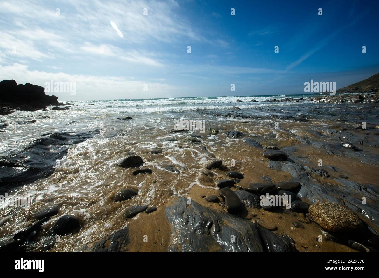 Dollar Cove, Cornwall, Großbritannien Stockfoto