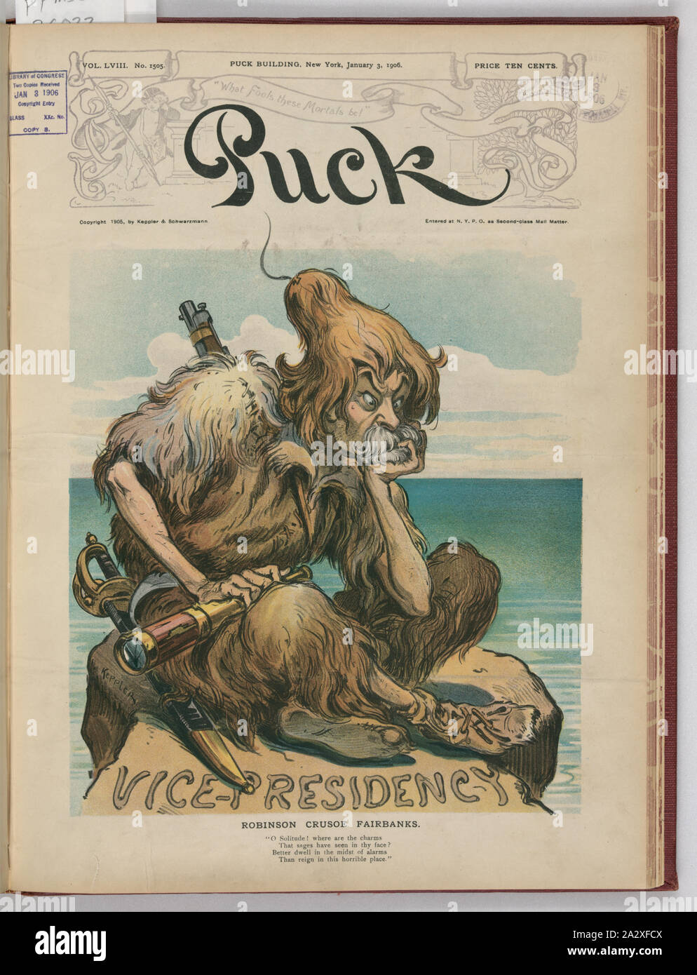 Robinson Crusoe Fairbanks/Keppler. Stockfoto