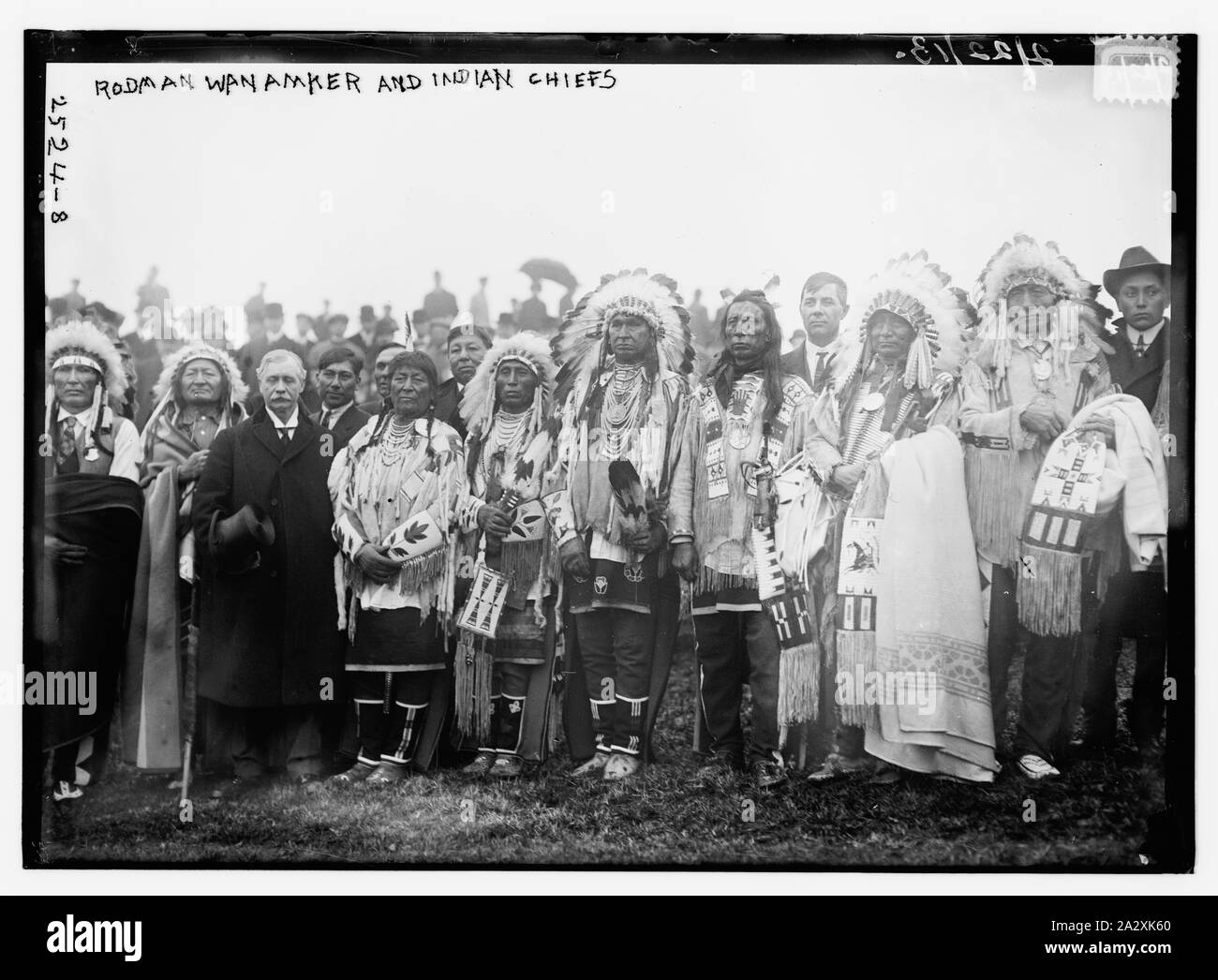 Rodman Wanamaker und Indianerhäuptlinge Stockfoto