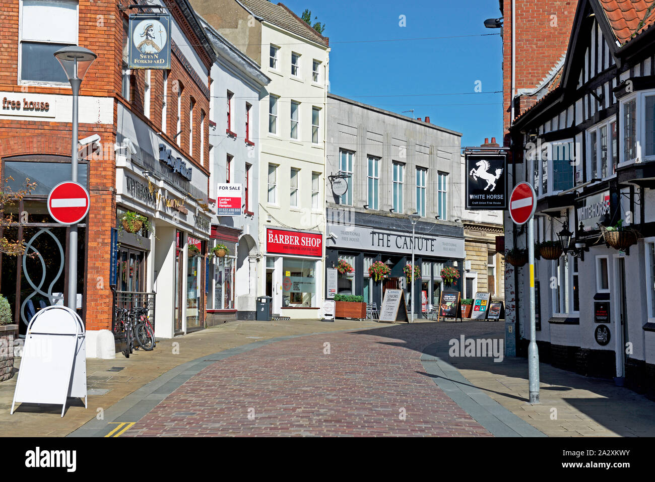 Silver Street, Gainsborough, Lincolnshire, England, Großbritannien Stockfoto