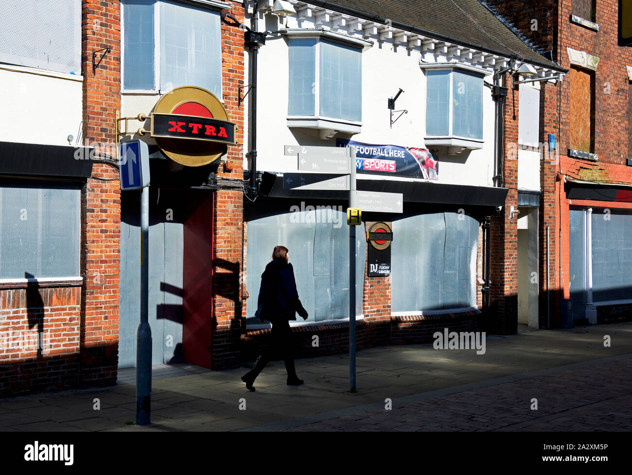 Das Xtra Pub, jetzt geschlossen, in Gainsborough, Lincolnshire, England, Großbritannien Stockfoto