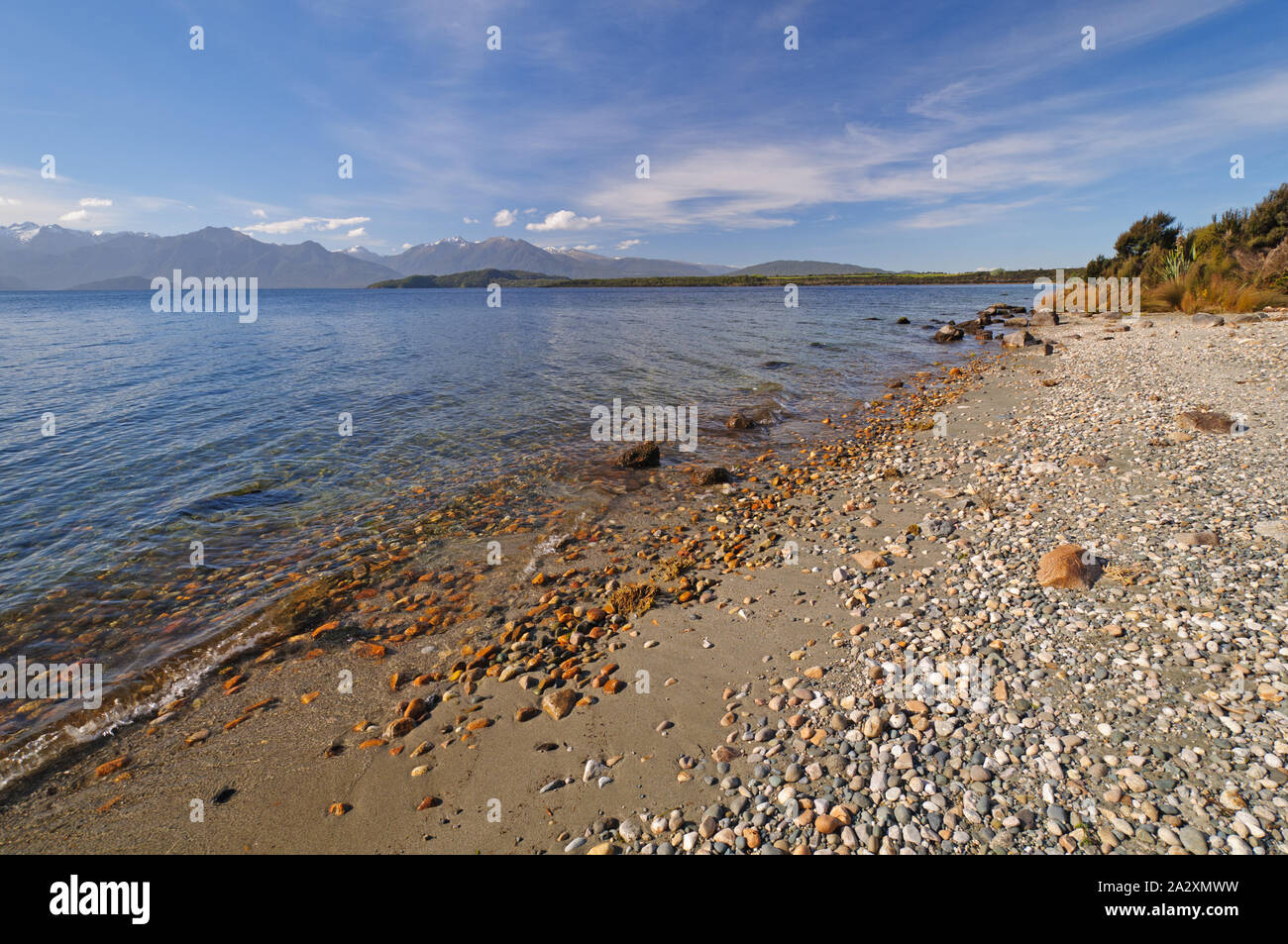 Lake Manapouri in Neuseeland Stockfoto