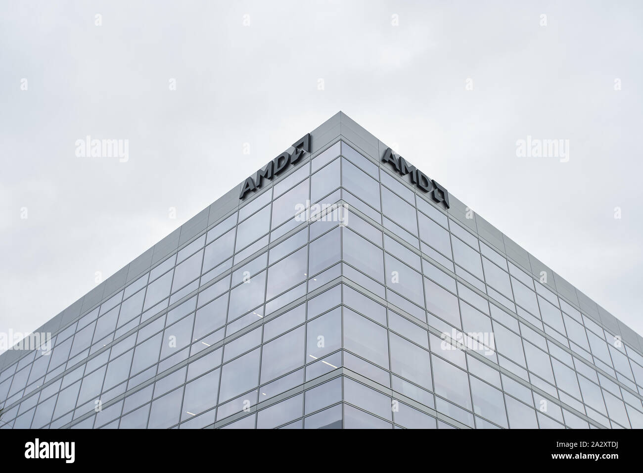 AMD Silicon Valley Hauptsitz in Santa Clara, Kalifornien, gesehen am 5. Dezember 2018. Stockfoto