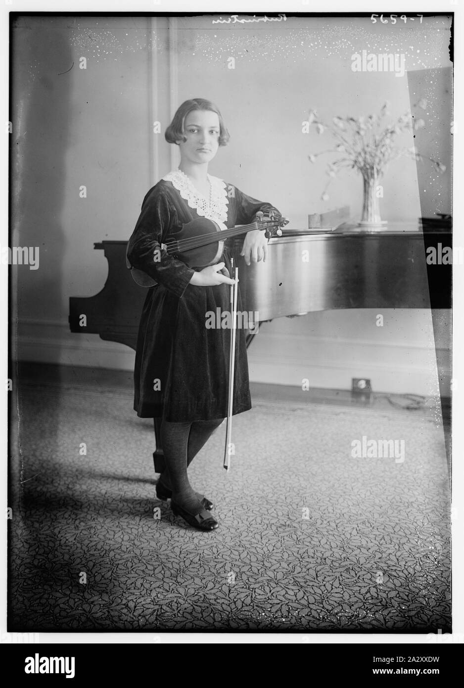 Rubinstein, Violine, Klavier, in der Nähe von Stockfoto