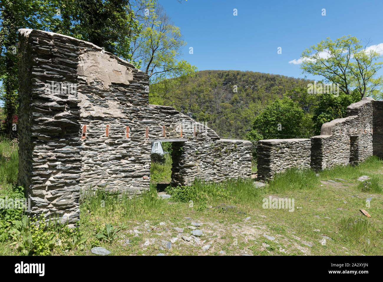 Ruinen von St. John's Episcopal Church in Harpers Ferry, West Virginia Stockfoto