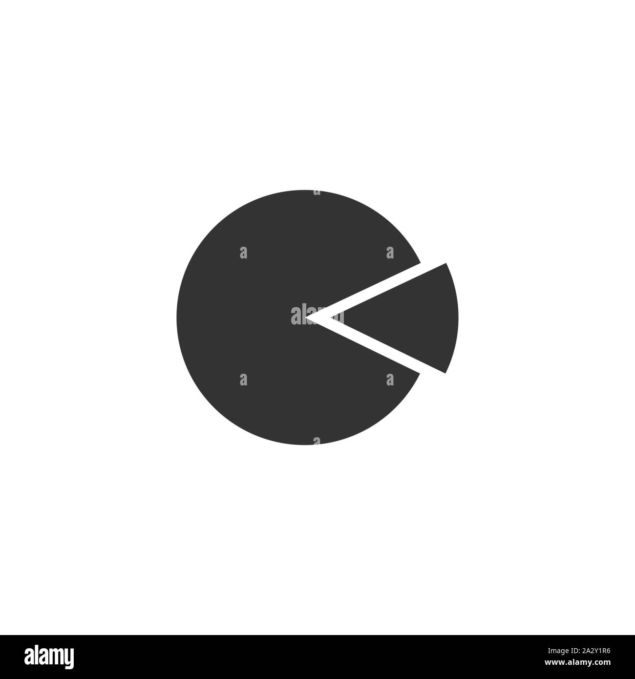 Kreisdiagramm, Schaltplan, Pie Chart Symbol. Vector Illustration, flache Bauform. Stock Vektor