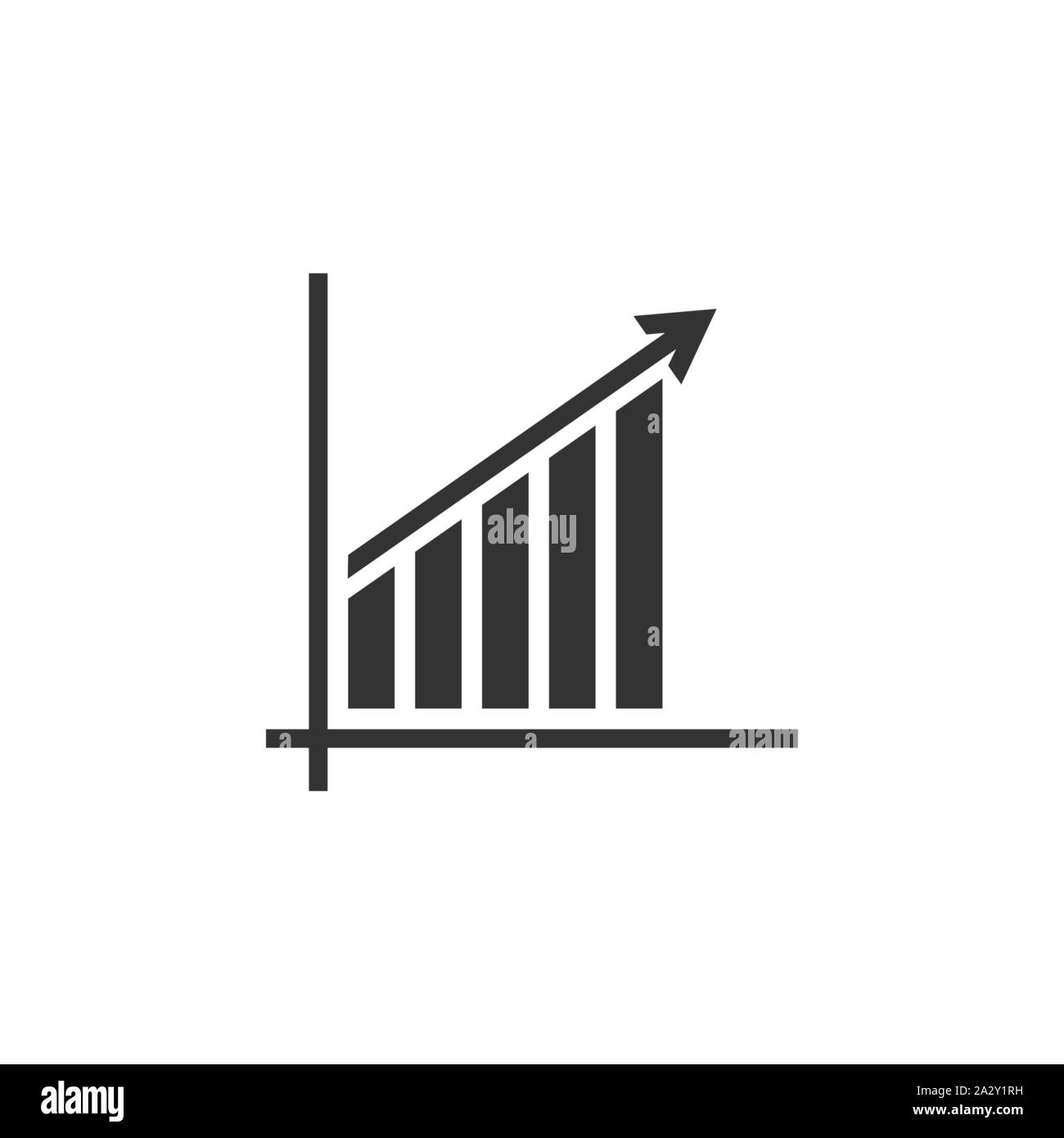 Grafik, Chart Symbol. Vector Illustration, flache Bauform. Stock Vektor