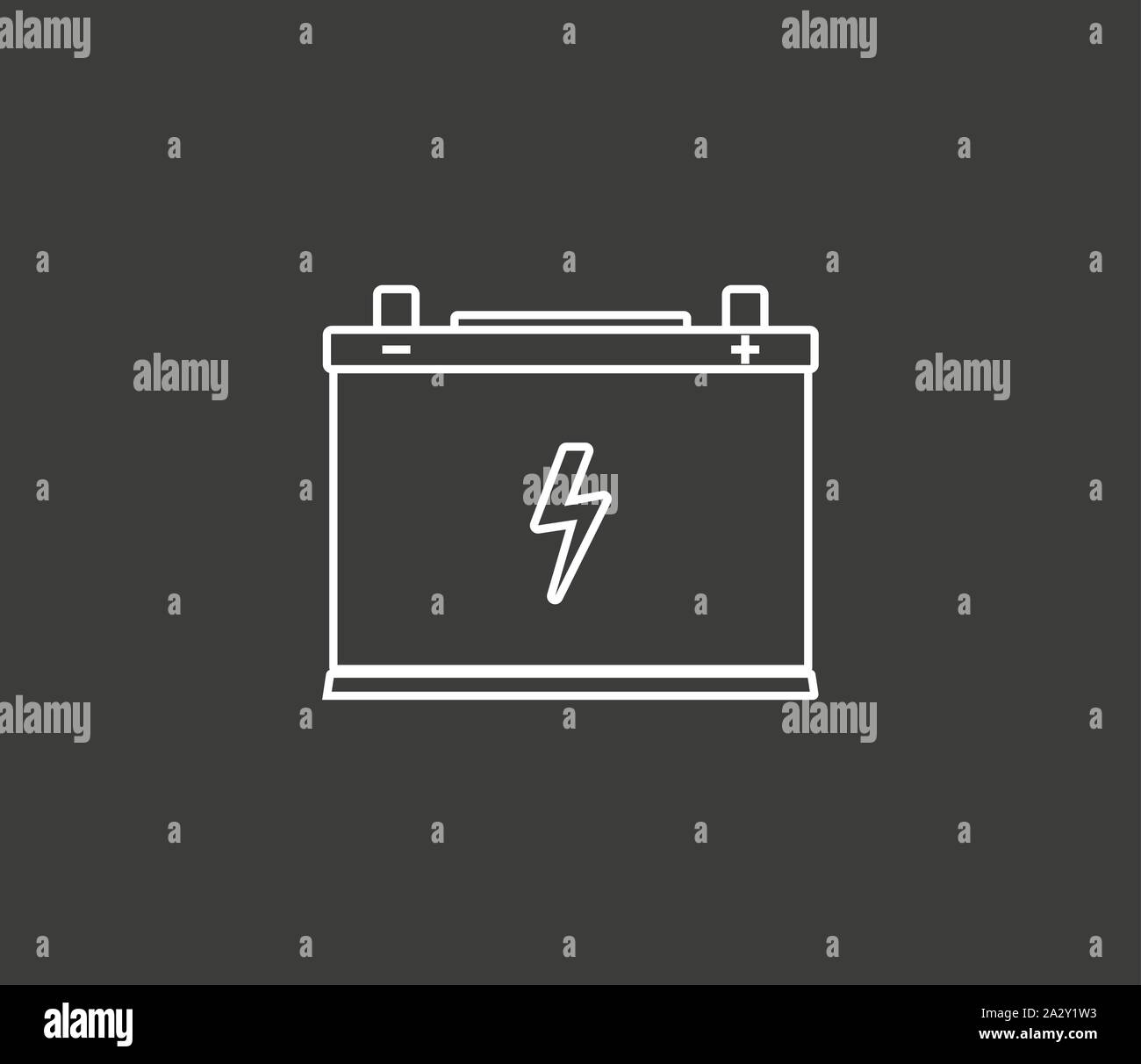 Auto Batterie Symbol. Vector Illustration, flache Bauform. Stock Vektor