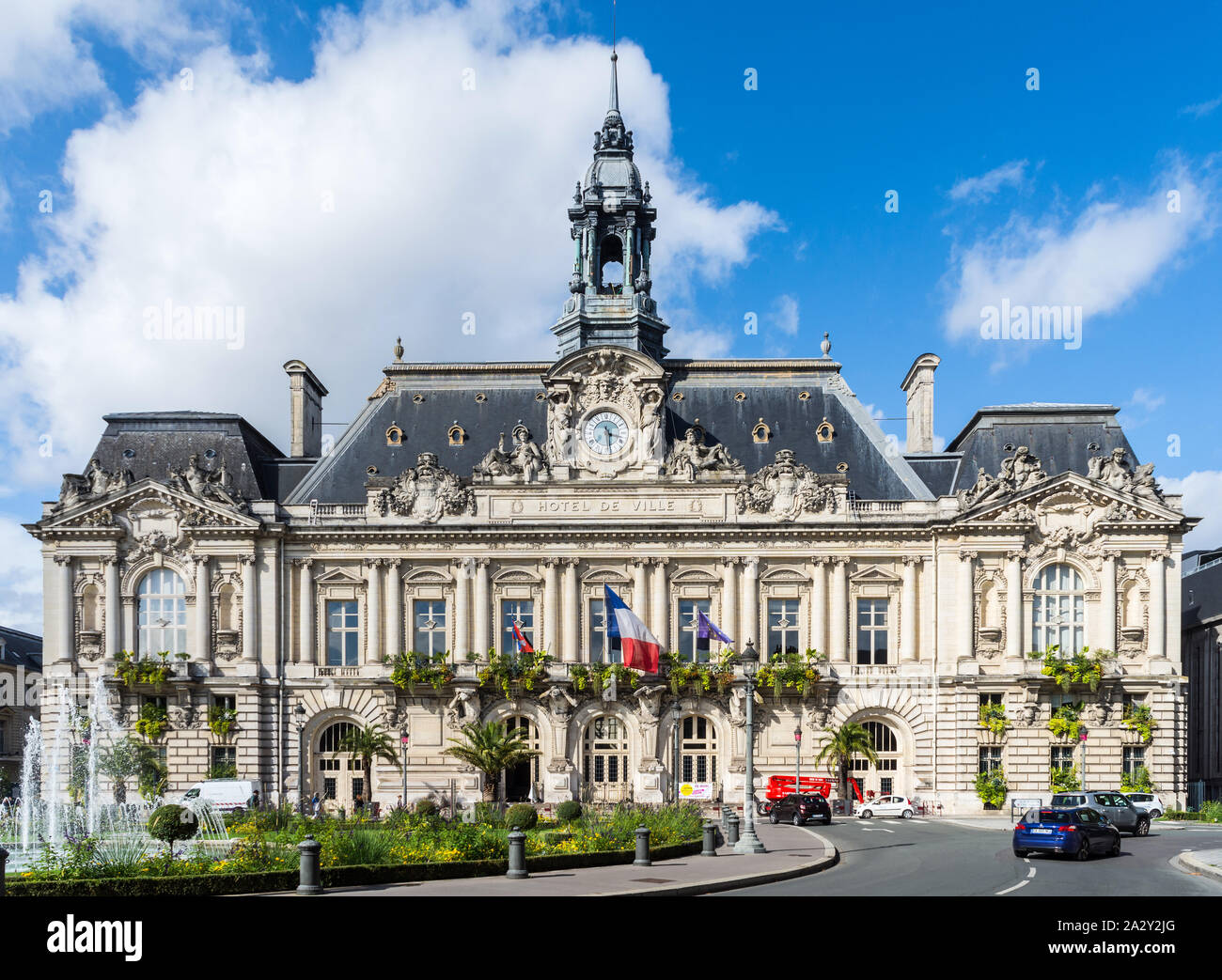 Rathaus (Hotel de Ville) - Tours, Indre-et-Loire, Frankreich. Stockfoto