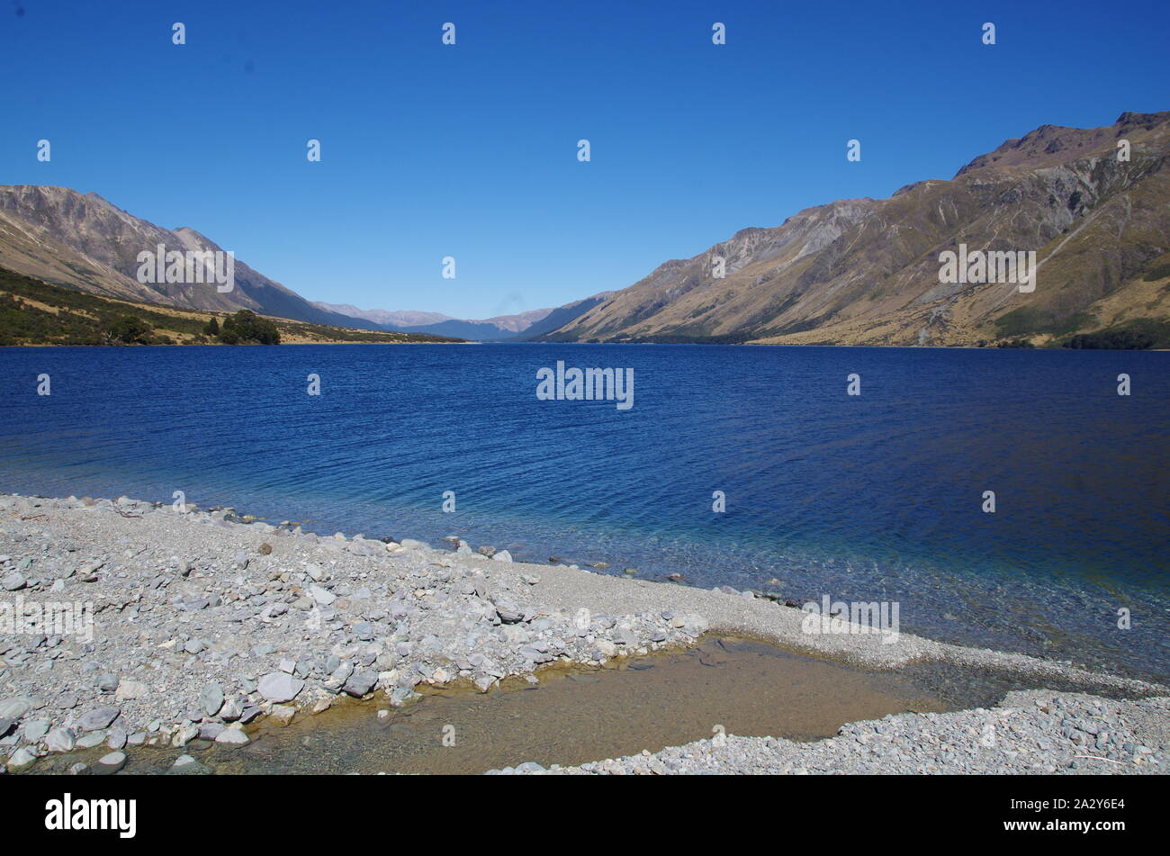 Zu den Mavora Lakes. Te Araroa Trail. Zu den Mavora Gehweg. South Island. Neuseeland Stockfoto