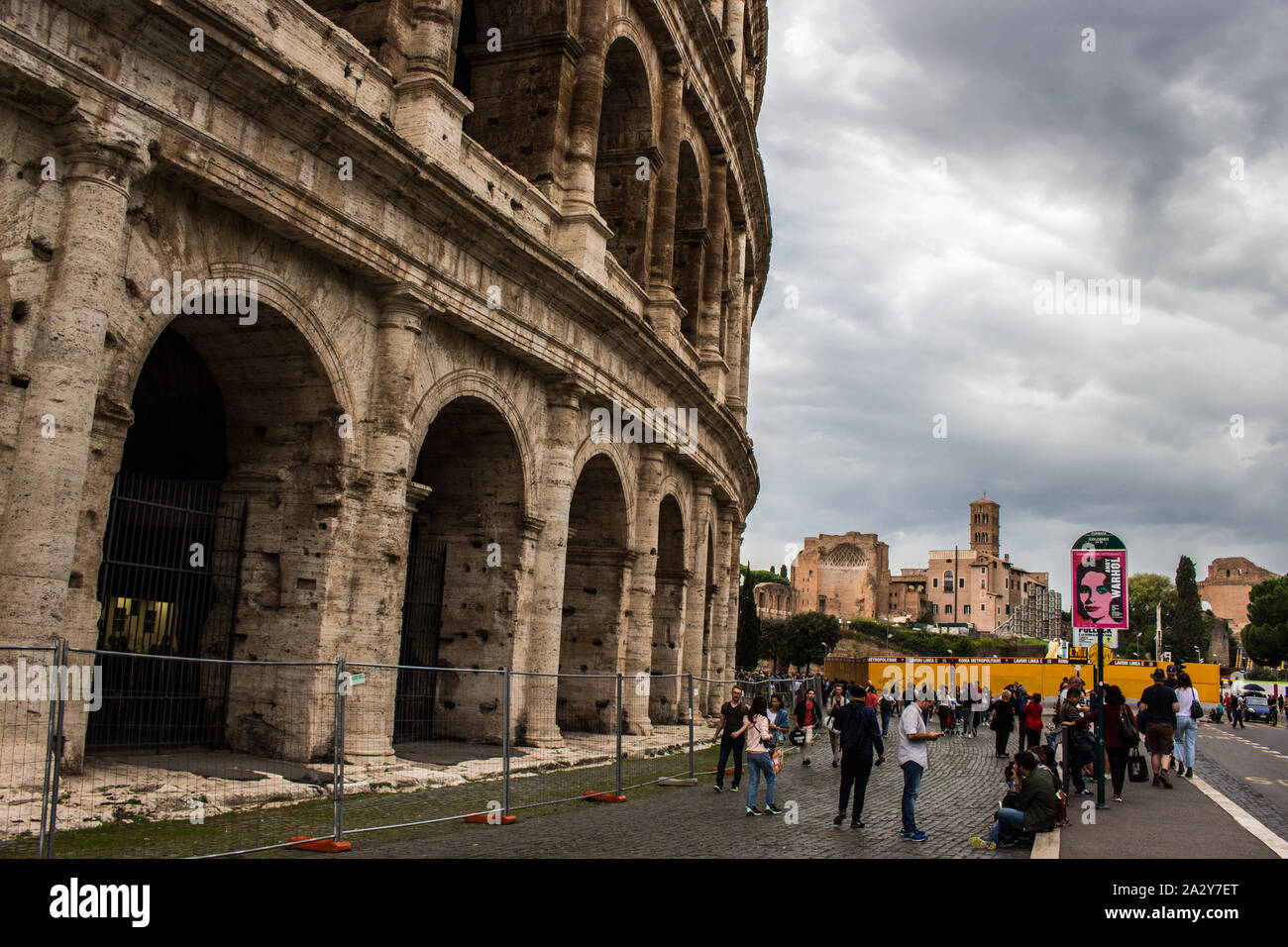 Die Arbeiten an der Rom U-C Stockfoto