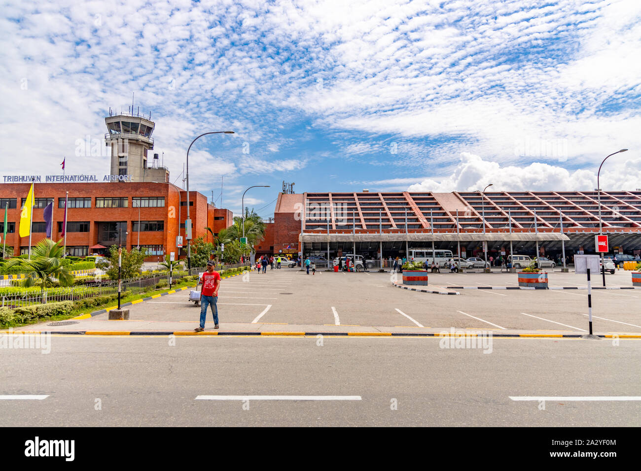 Tribhuvan International Airport in Kathmandu, Nepal. Stockfoto