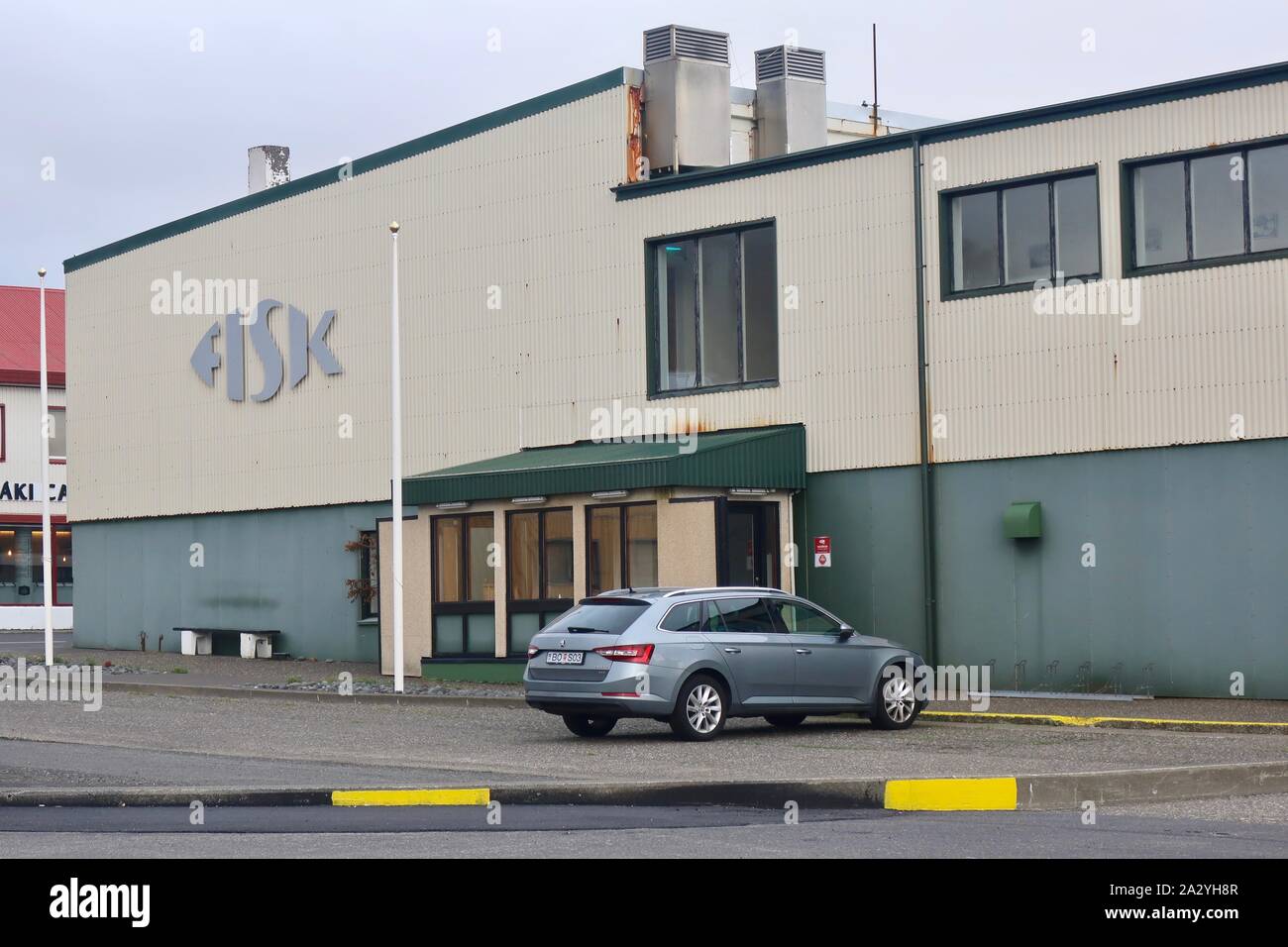 Grundarfjordur, Island - 27. September 2019: Die Fischerei ist dieser kleinen Stadt bedeutende Quelle von Einkommen und Beschäftigung. Stockfoto