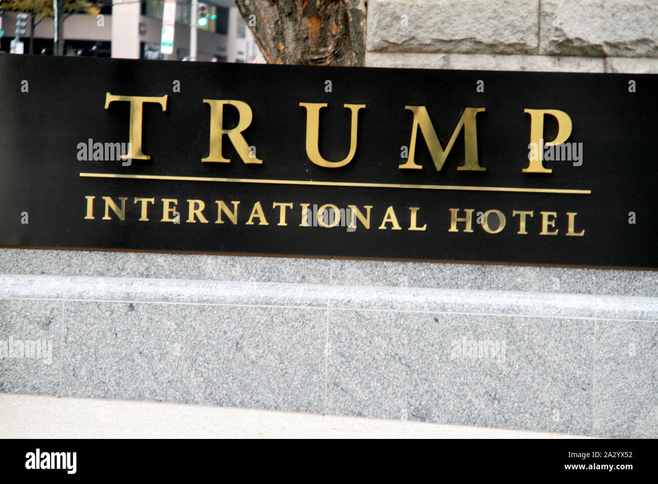 Trump International Hotel unterzeichnen in Washington D.C., USA Stockfoto