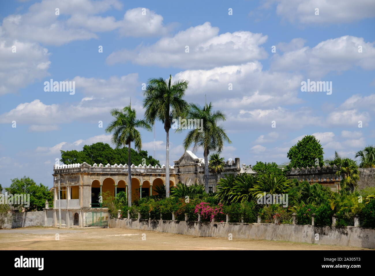 Mexiko Yucatan Hacienda Yaxcopoil Panoramaaussicht Stockfoto