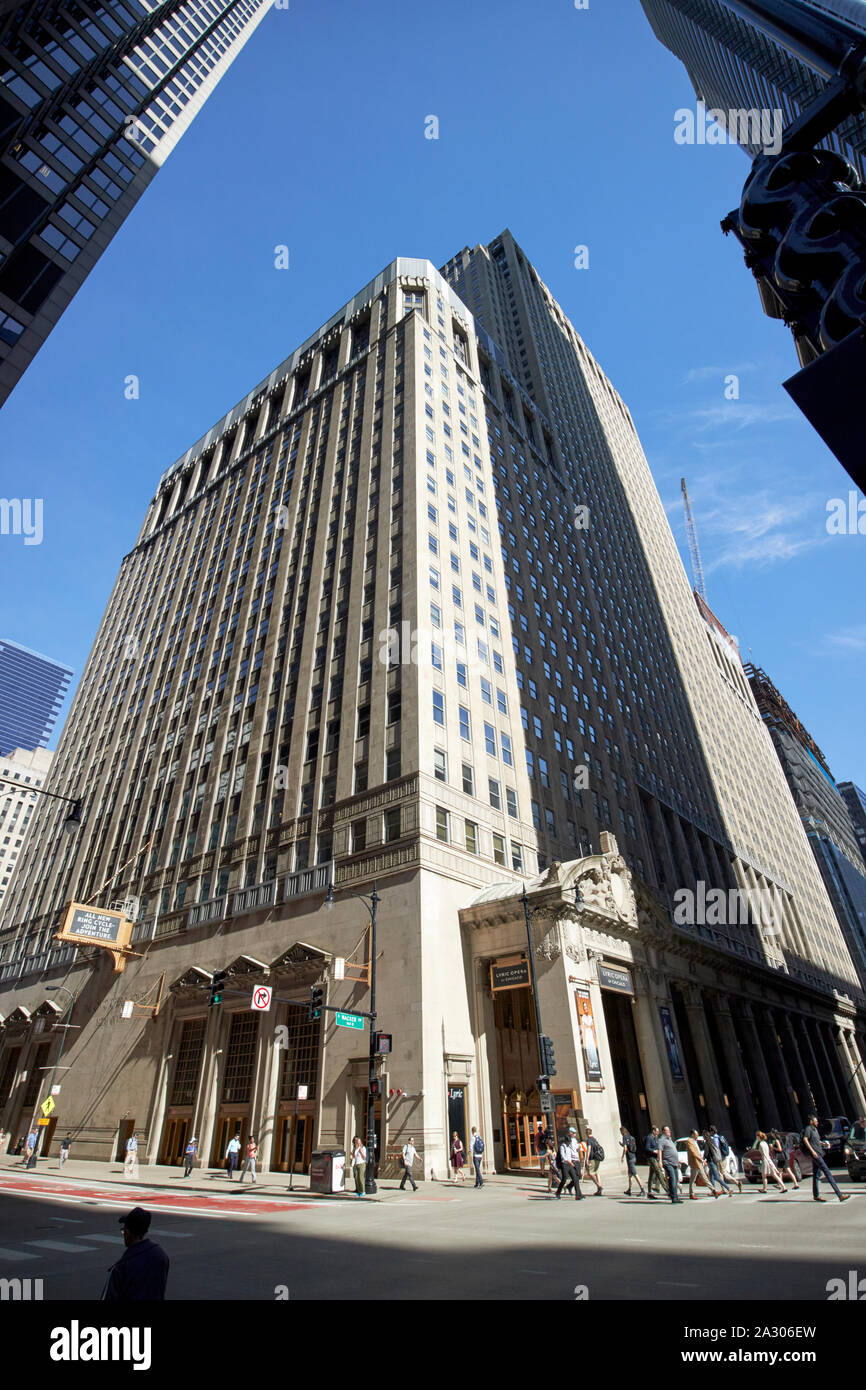 Civic Theatre Lyric Opera Chicago opera house building Chicago Illinois Vereinigte Staaten von Amerika Stockfoto