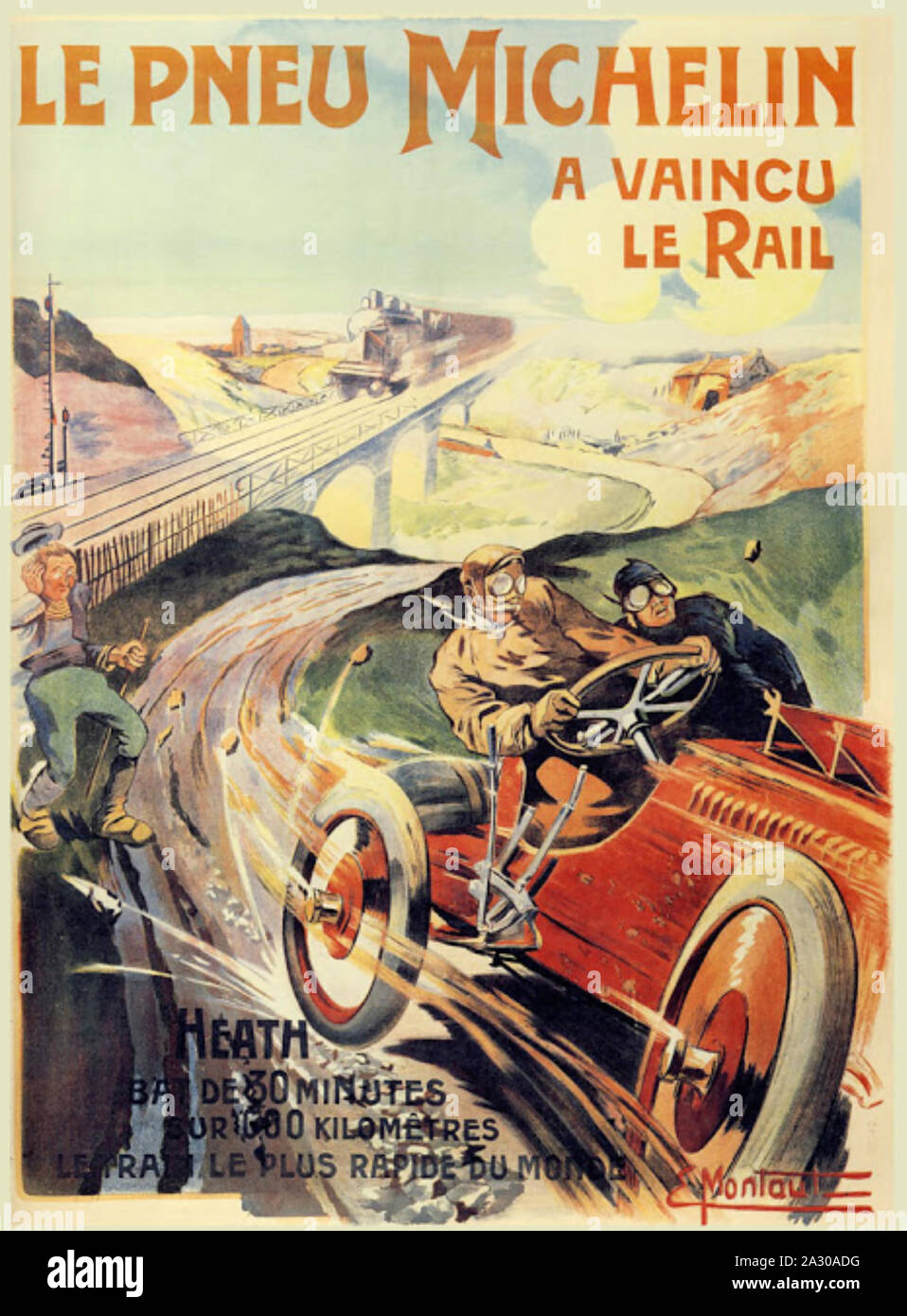 MICHELIN REIFEN Anzeige 1905 Stockfoto