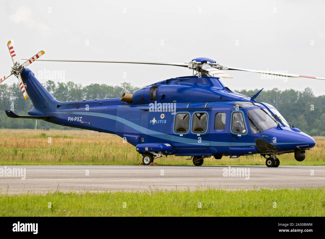 VOLKEL, Niederlande - May 15, 2019: Niederländische Polizei AgustaWestland AW139 Hubschrauber auf dem Display während der Niederländischen Luftwaffe Tage. Stockfoto