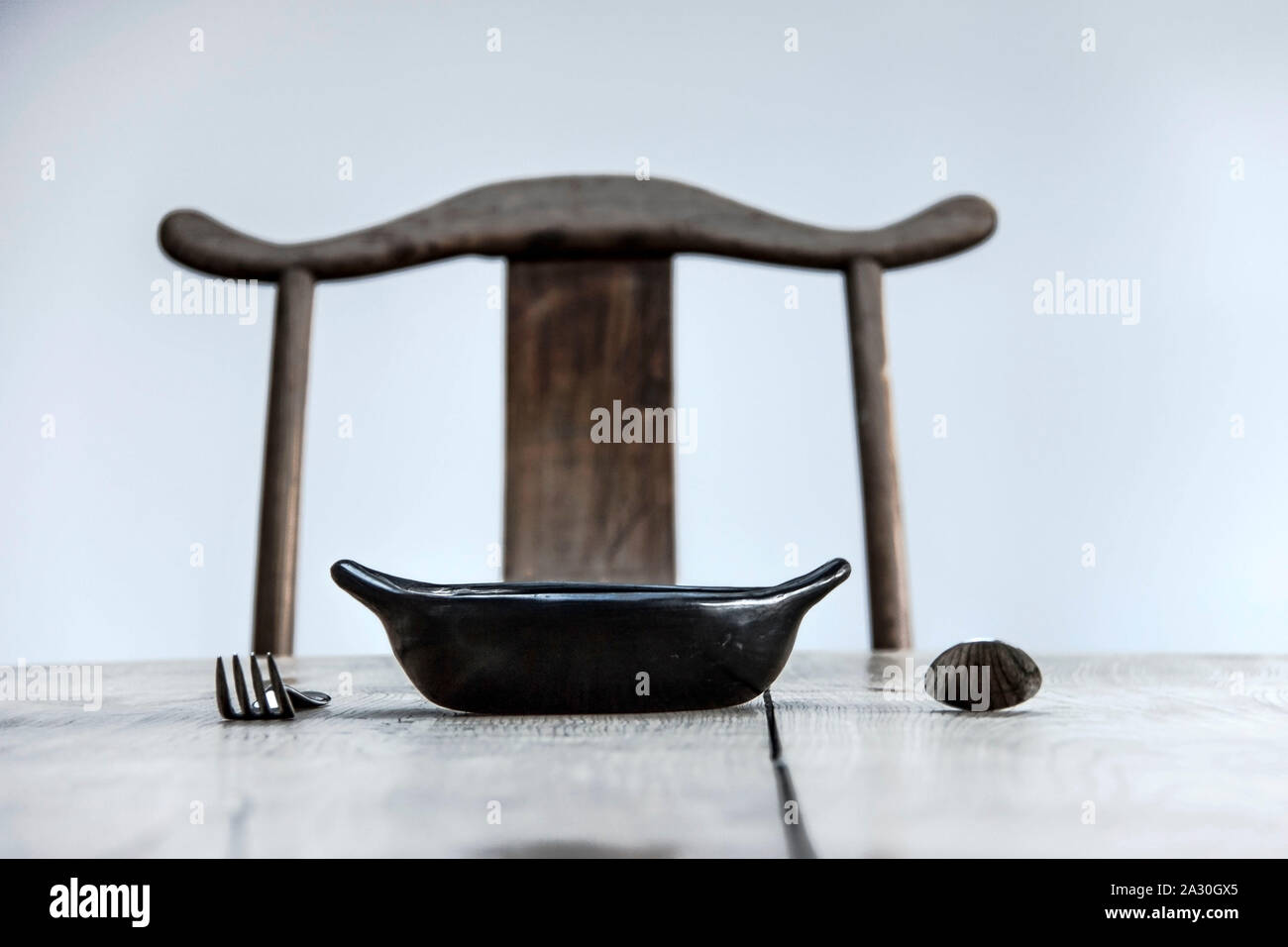 Geschirr im Speisesaal Stockfoto