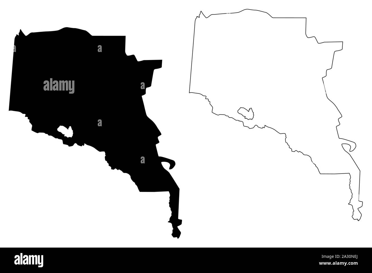 Region Achal (Republik Turkmenistan, Bezirke von Turkmenistan) Karte Vektor-illustration, kritzeln Skizze Achal Provinz Karte Stock Vektor