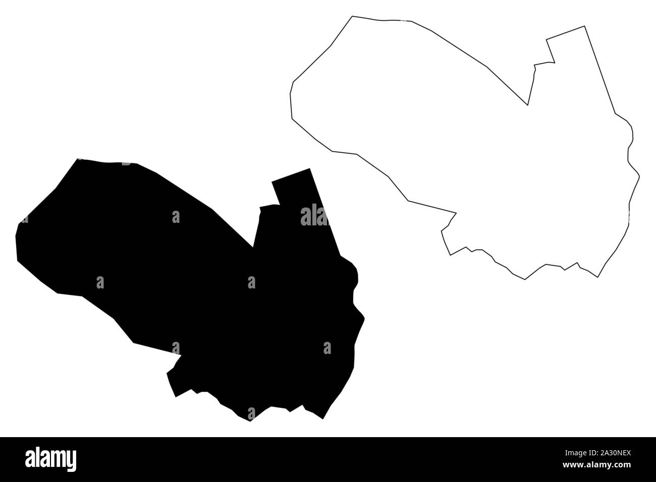 Aschgabat Stadt (Republik Turkmenistan, Bezirke von Turkmenistan) Karte Vektor-illustration, kritzeln Skizze Poltoratsk Karte Stock Vektor
