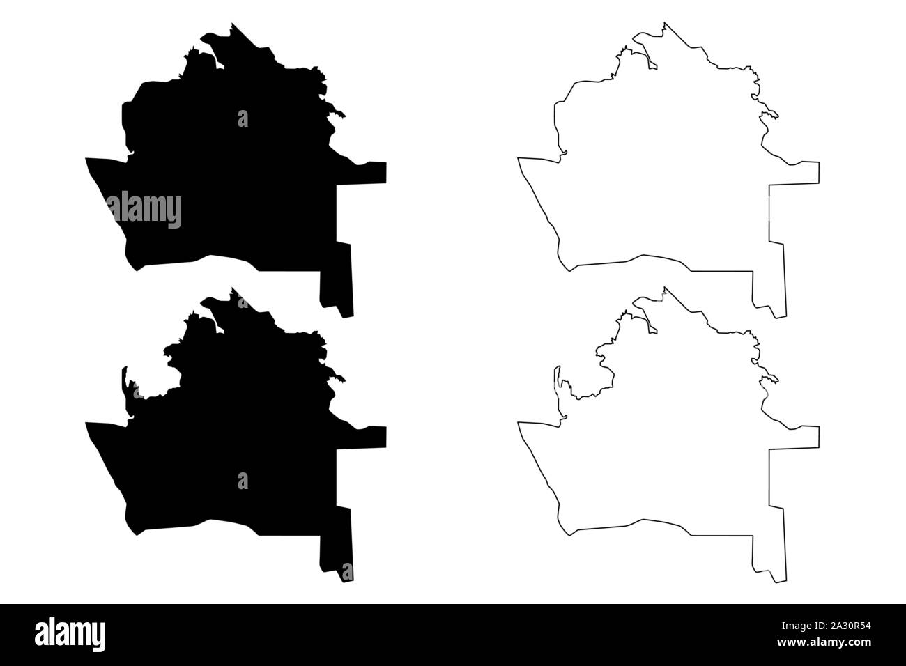 Dasoguz Region (Republik Turkmenistan, Bezirke von Turkmenistan) Karte Vektor-illustration, kritzeln Skizze Dashowuz Provinz Karte Stock Vektor