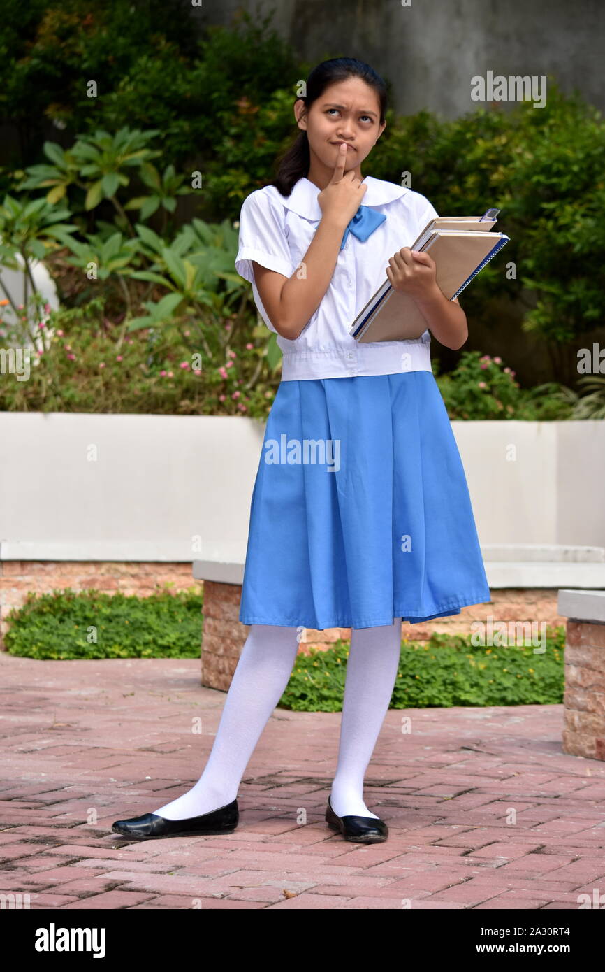 Eine Studentin und Verwirrung Stockfoto