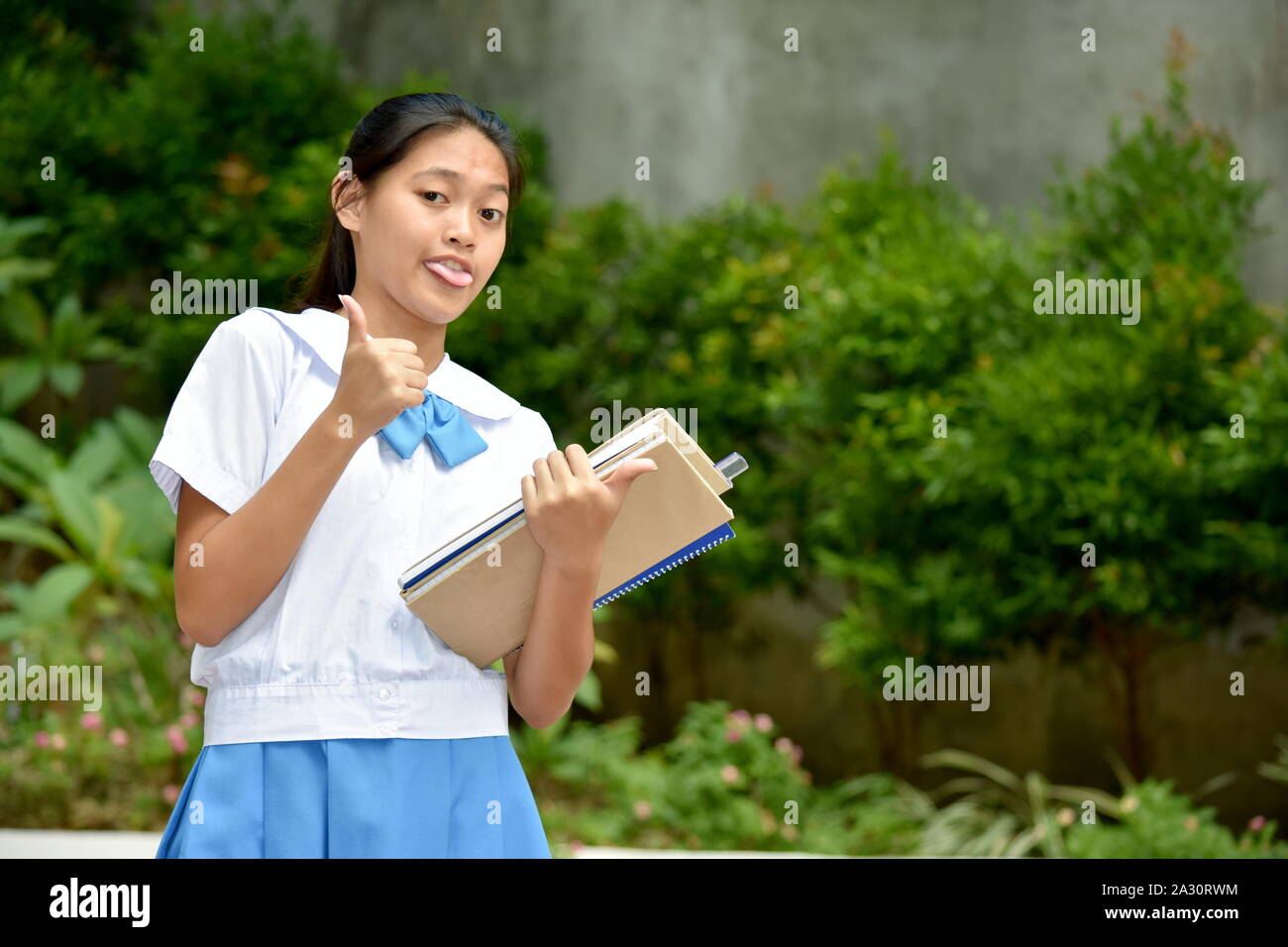 Ein Stolzer Cute Filipina Person Stockfoto