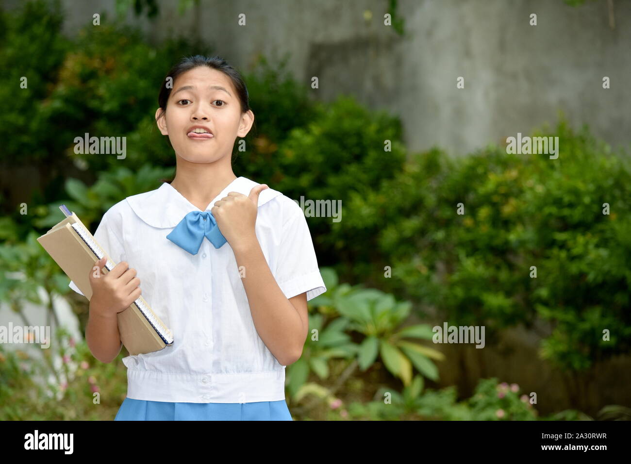 Eine Studentin und Glück Stockfoto