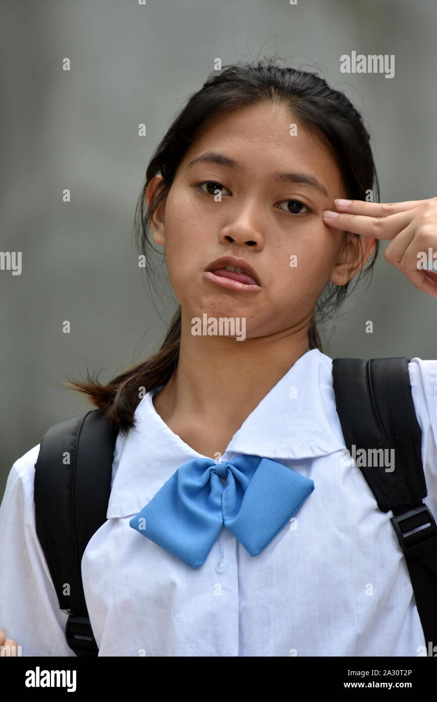 Eine dumme Vielfältige Person Stockfoto