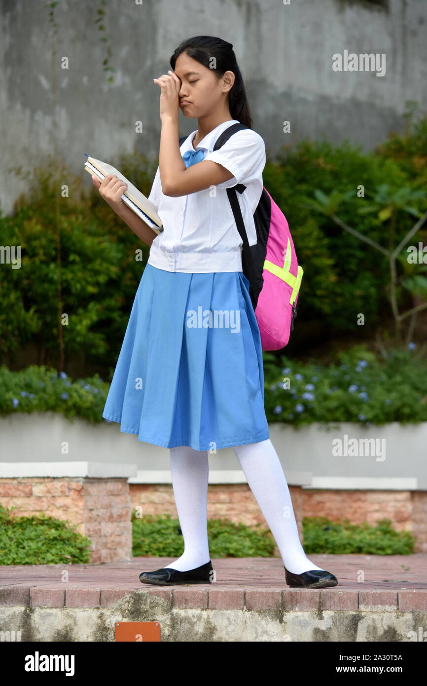 Eine einem Tränenreichen Filipina Person Stockfoto