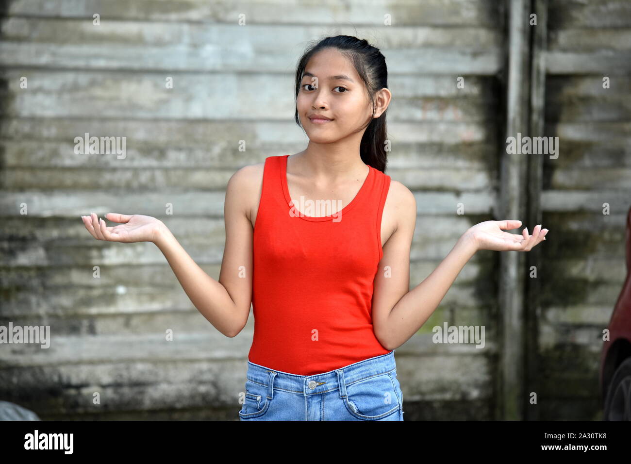 Ein Unentschieden Minderheit Weiblich Stockfoto