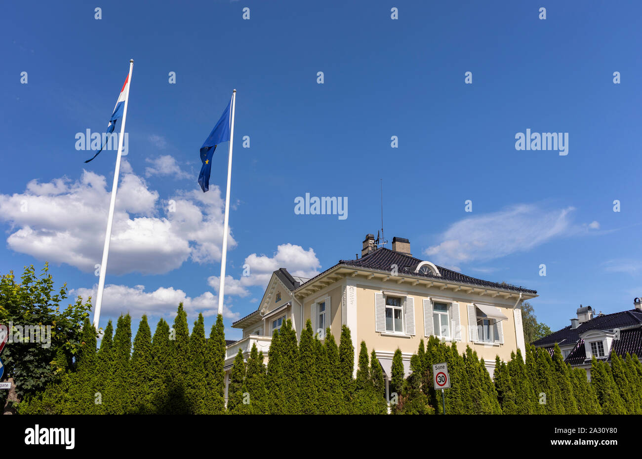 OSLO, NORWEGEN - E. U. Gebäude. Stockfoto