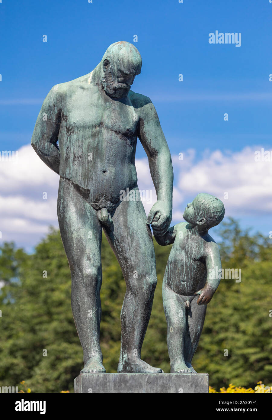 OSLO, NORWEGEN - Skulptur von Gustav Vigeland Vigeland Skulptur, Installation, in Frogner Park. Stockfoto