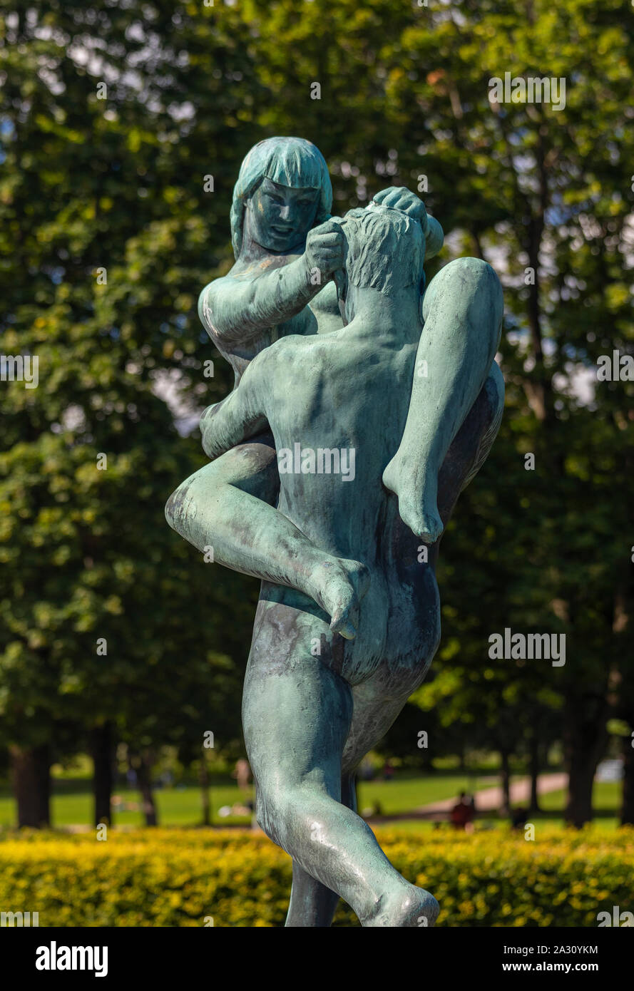 OSLO, NORWEGEN - Skulptur von Gustav Vigeland Vigeland Skulptur, Installation, in Frogner Park. Stockfoto