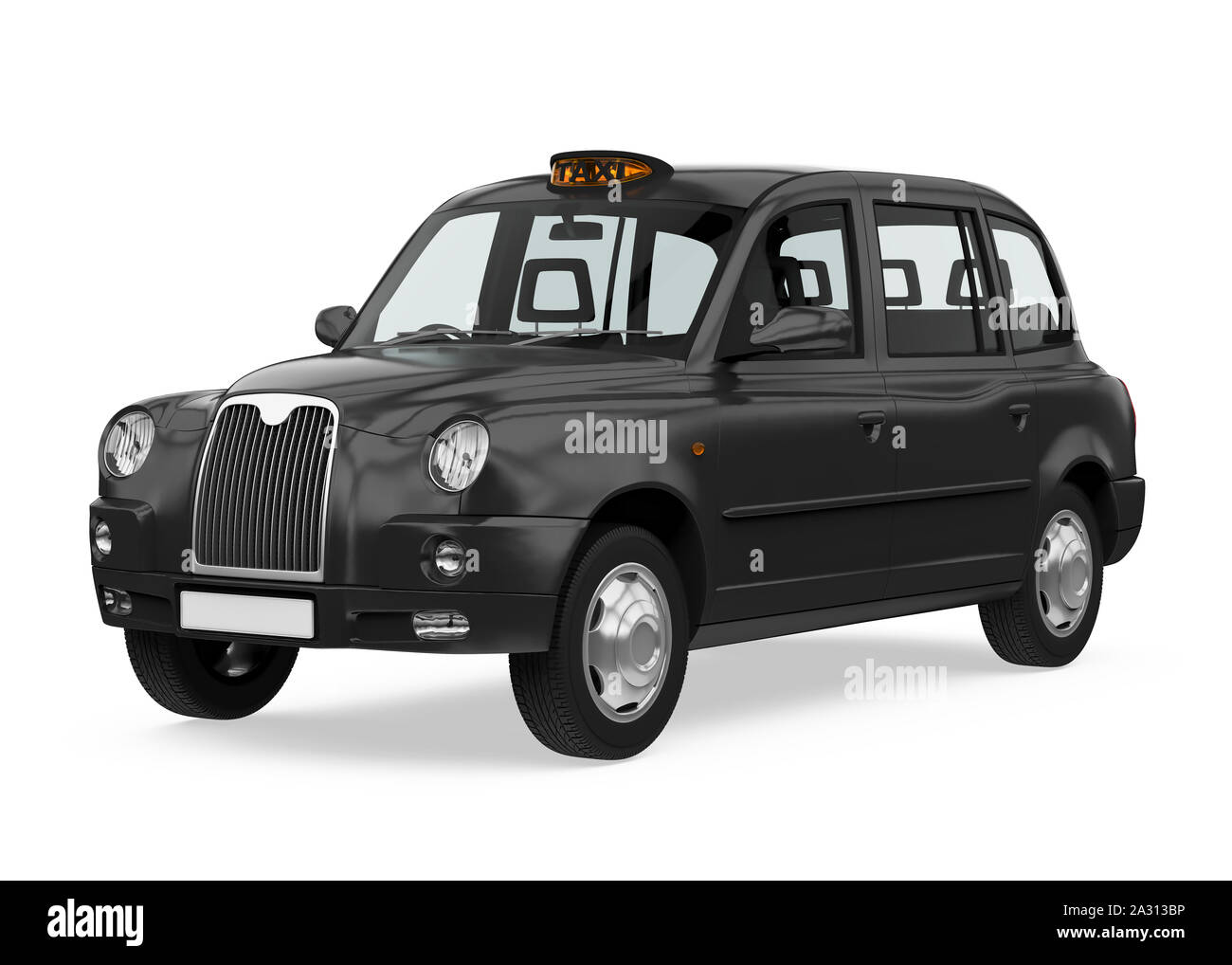 England Taxi isoliert Stockfoto