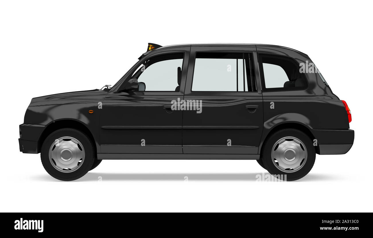 England Taxi isoliert Stockfoto