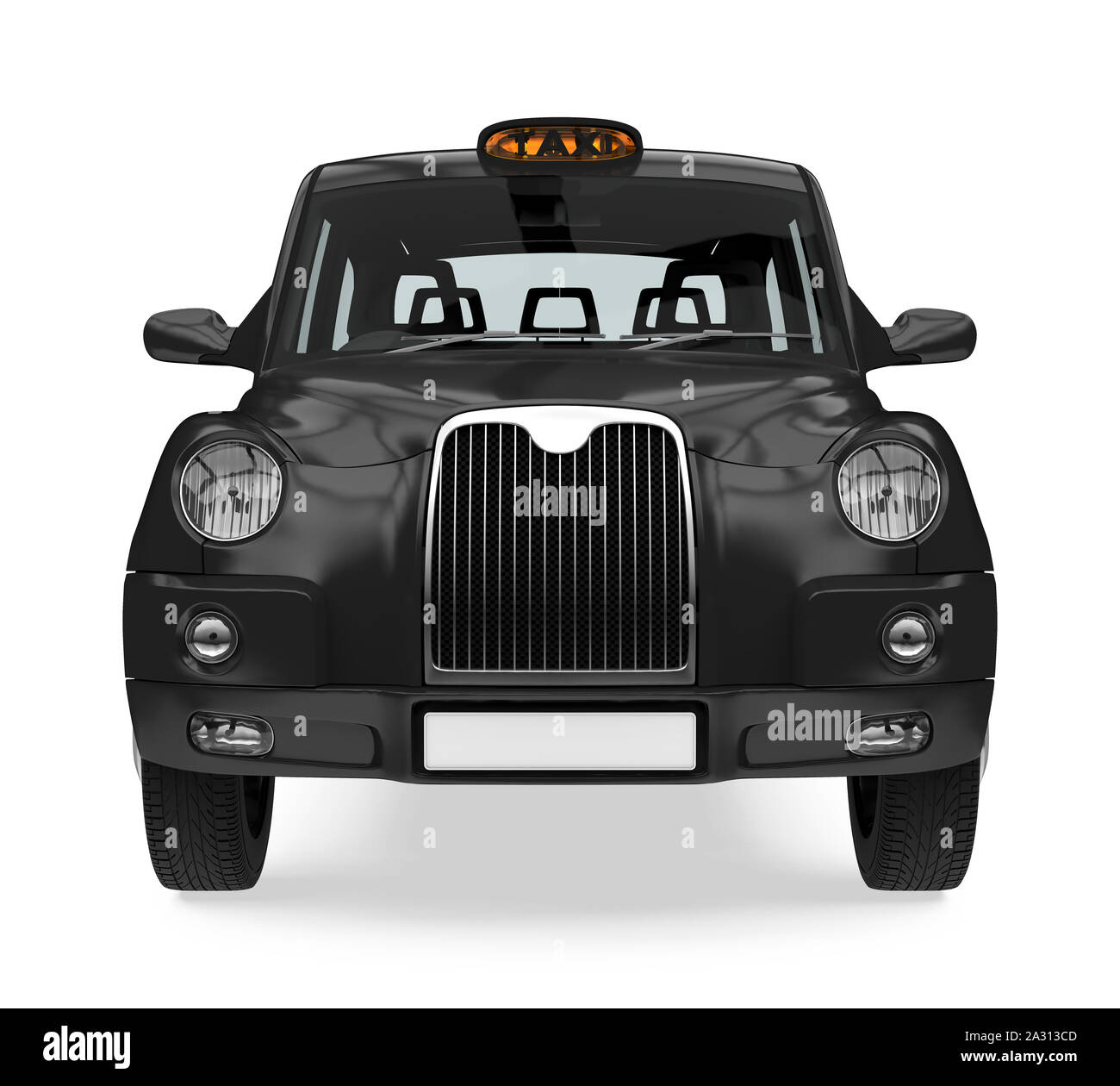 England Taxi isoliert Stockfoto