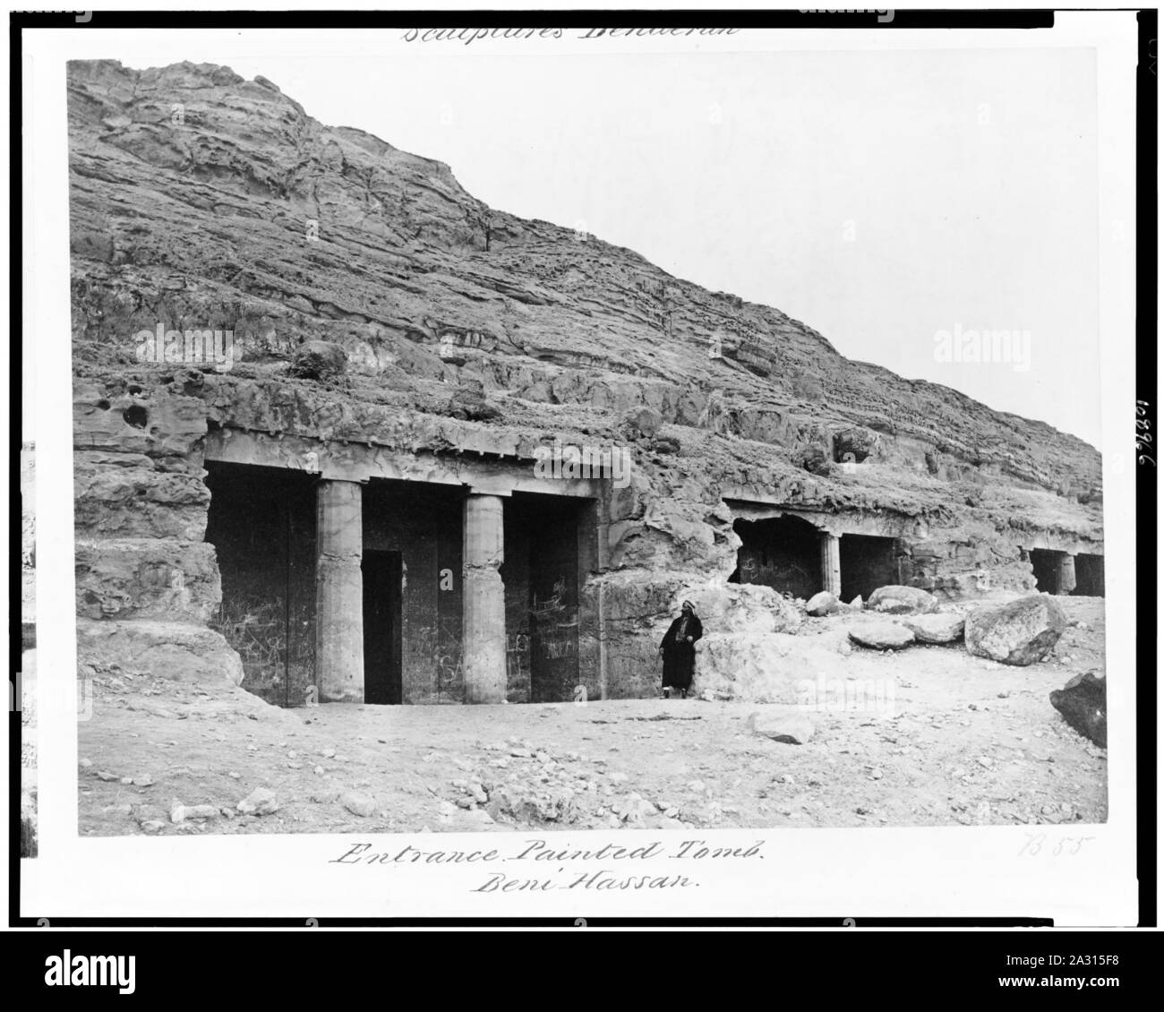 Eingang. Malte Grab. Beni Hassan Stockfoto