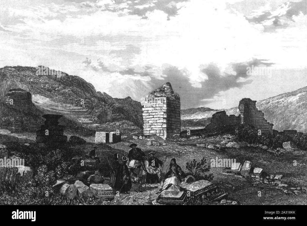 Ephesus, Illustration für La Terre-Sainte et les lieux illustrés par les apôtres, von Adrien Egron, 1837 (38). Stockfoto