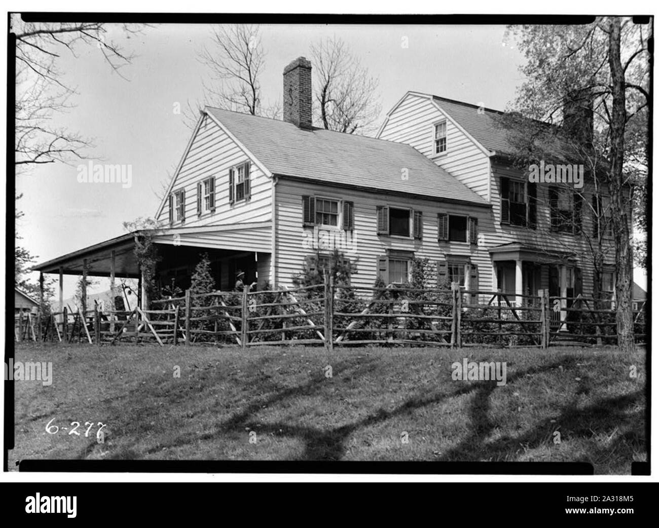 Ephraim Fitz-Randolph Haus, Südwesten Höhe. Stockfoto