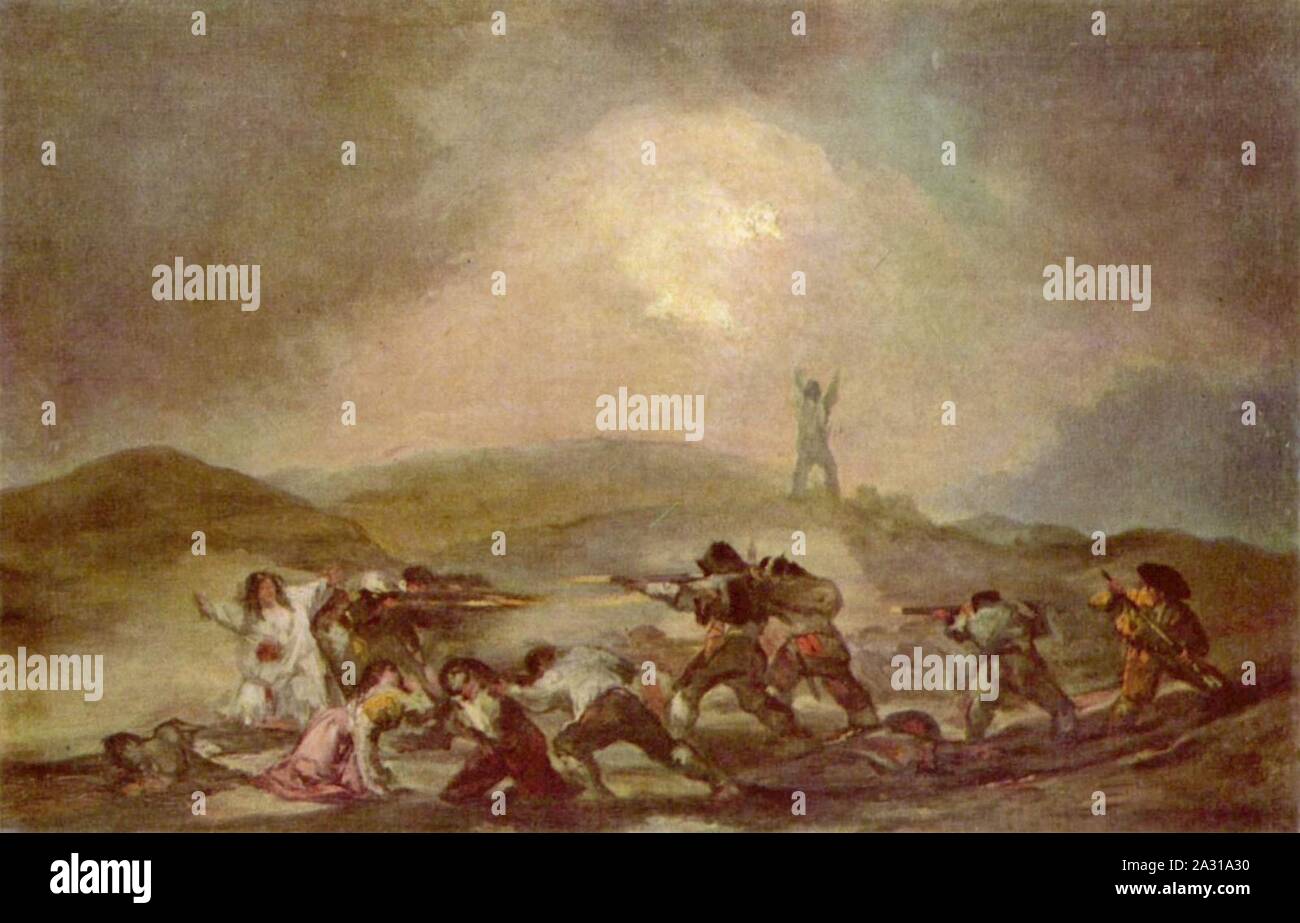 Episode aus dem Spanischen Unabhängigkeitskrieg, Francisco de Goya. Stockfoto