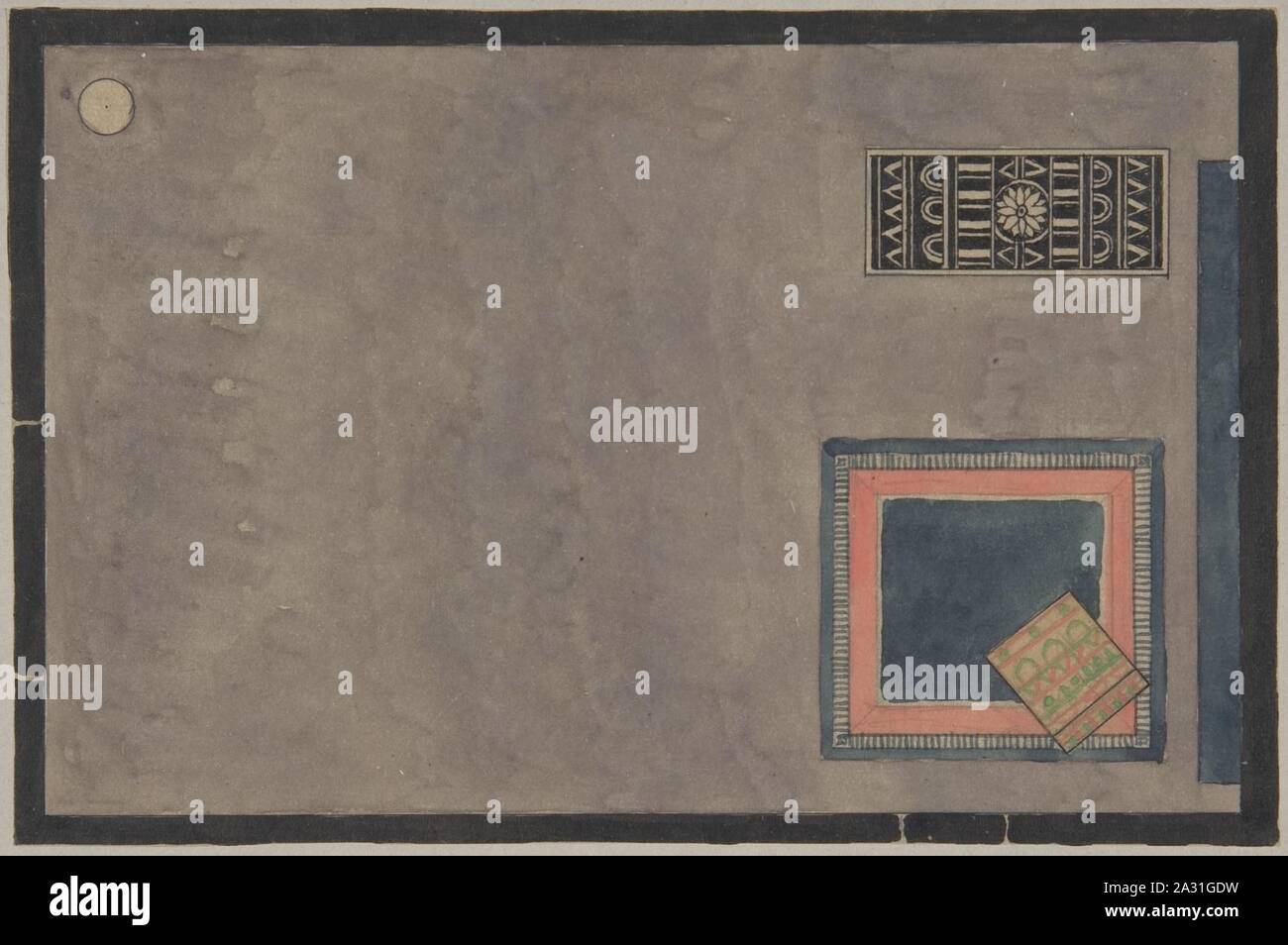 Erik Gunnar Asplund, Ansicht von Innen für die Pariser Weltausstellung 1925, mit Teppichen, 1824. Stockfoto