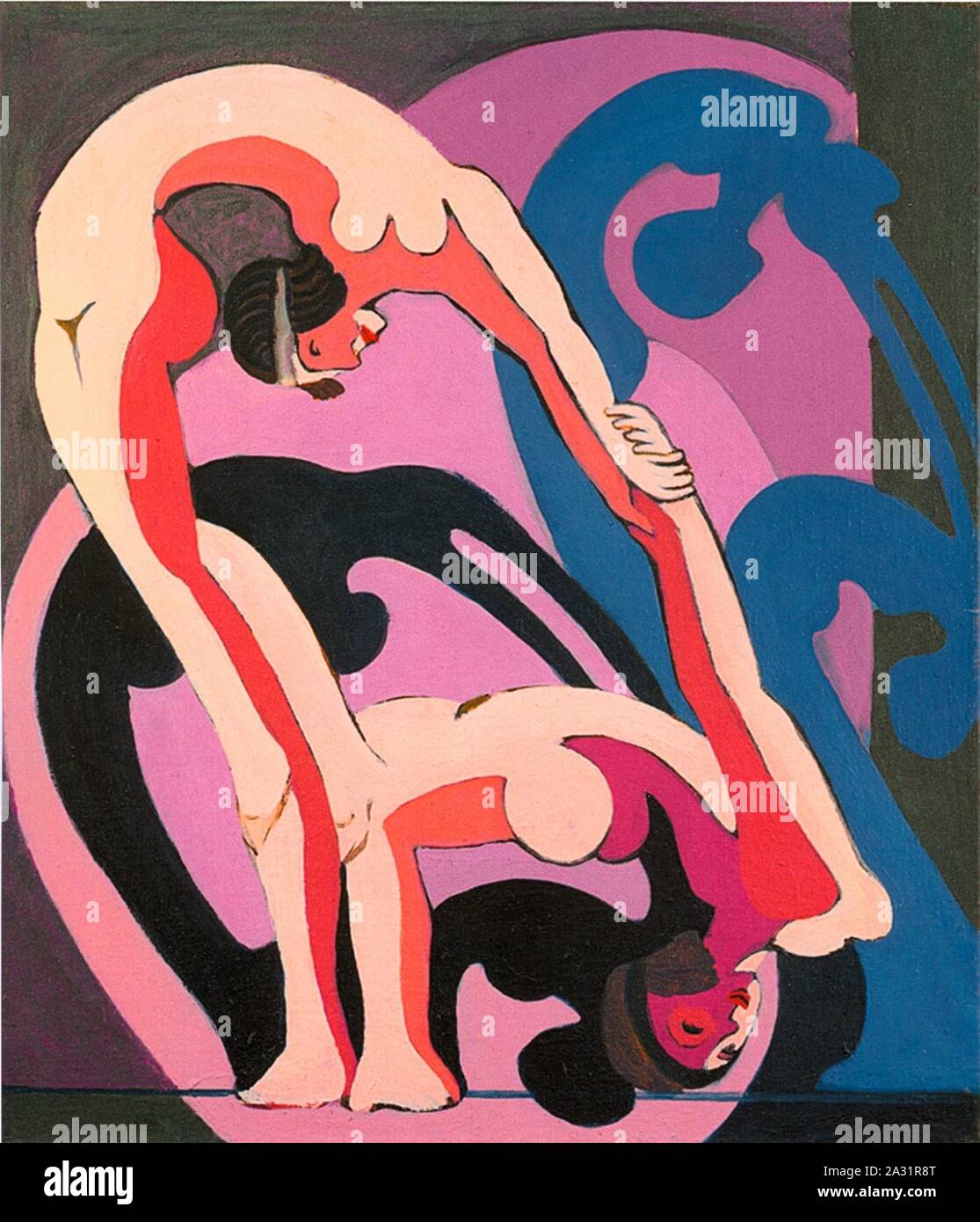 Ernst Ludwig Kirchner - Akrobatenpaar-Plastik - 1932-33. Stockfoto