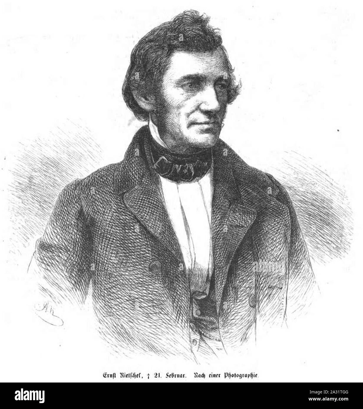 Ernst Rietschel (IZ 36-1861 S 181). Stockfoto